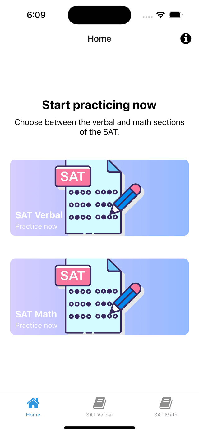 SAT Prep Master App Screenshot